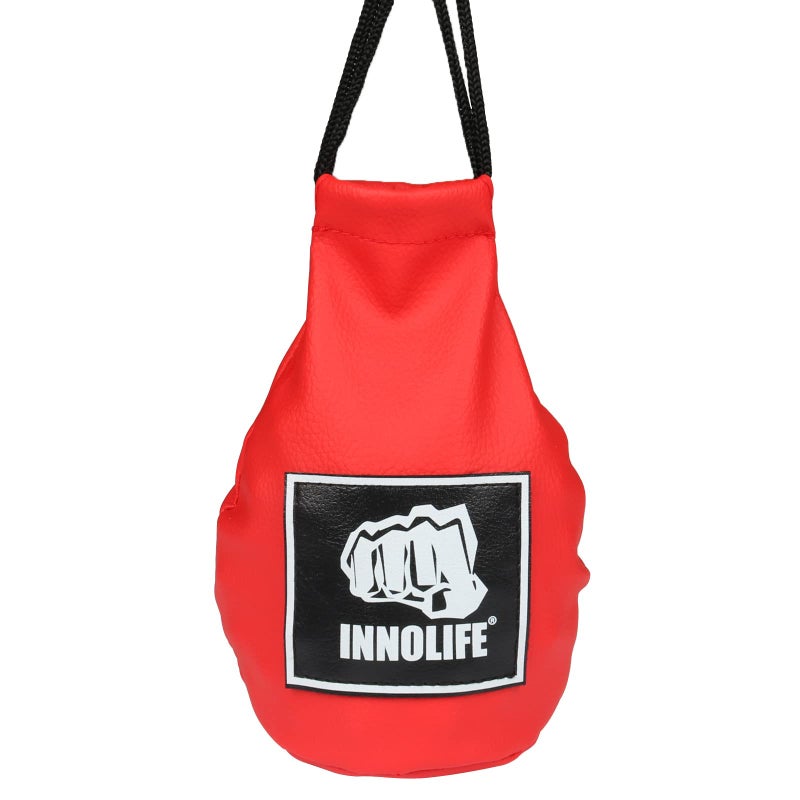 INNOLIFE Boxing Slip Bag  Dodge Hide Speed Bag Maize Ball Leather Ball for Reflex Training  Boxing  Kickboxing  MMA Pendulum Training  Red (Red (Filler Already Included) - Image 2